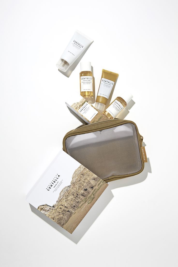SKIN1004 Madagascar Centella Cleanser, Face Serum, Toner, Soothing Skincare Travel Set