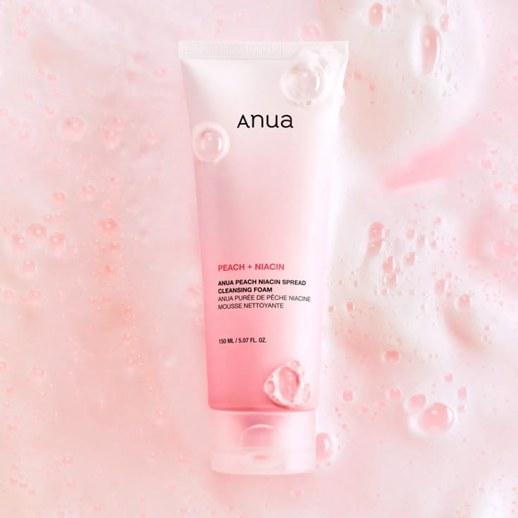 Anua Peach Niacin Spread Cleansing Foam Brightening & Hydrating Cleanser