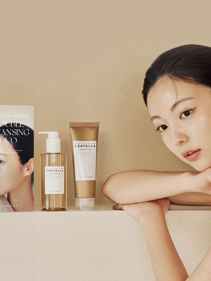 SKIN1004 Madagascar Centella Double Face Cleansing Set: Exfoliating Calming & Hydrating
