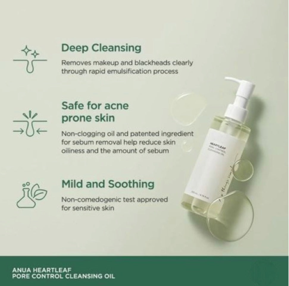 Anua Heartleaf Pore Control Cleansing oil
